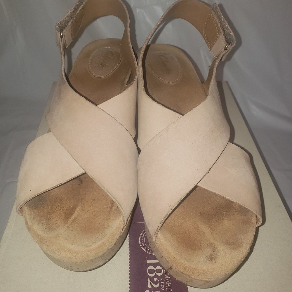 Clarks Size 9 Casslynn Shae Sandal Nude